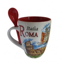 Tazza Mug con il cucchiaino Souvenir Ricordi Roma 4659