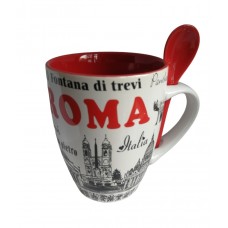 Tazza Mug con il cucchiaino Souvenir Ricordi Roma 4661