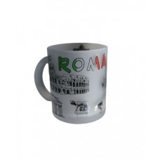 Tazza Tazze Mug in Vetro Temperato Satinato Souvenir Ricordi Roma da Collezione 4664