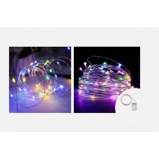 Luci Stringa LED a Batteria 8 Metri 80 LED Mini Lucine Filo di Rame Natale Luci Colorate