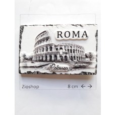 Souvenir From Italy Calamita Frigo Fridge Magnets ROMA COLOSSEO BIANCO NERO IN ALTOBASSO RILIEVO 5211