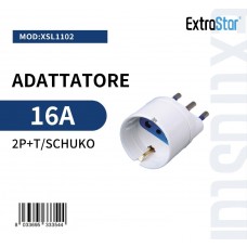 ADATTATORE SPINA 16A 1 PRESA 2P+T/SCHUKO MAX.1500W C-XSL1102