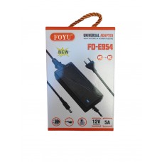 FOYU ALIMENTATORE PER STRISCIA LED FARETTI DVR 12V 5A 60W FO-E954 TRASFORMATORE DC 100/240V