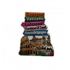 Calamita da Frigo in Resina – COLOSSEO FONTANA DI TREVI PIAZZA DI SPAGNA LUPA CAPITOLINA & Indicazione Stradale Roma Monumenti 5629