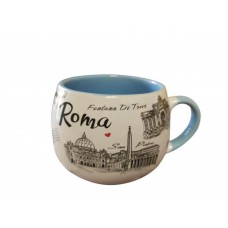 TAZZA ROTONDA PER LA CUCINA CON MANICO Tazza da cappuccino in ceramica ROMA 5686