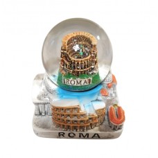PALLA DI NEVE IN VETRO MONUMENTO ROMA COLOSSEO SNOWBALL FROM ROME 
