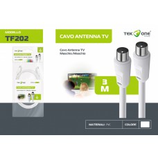 TEKONE CAVO ANTENNA TV 3m M/M TF202