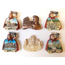 COMPOSIZIONE 4D - 6 PEZZI DI CALAMITE MAGNETE PER FRIGO SOUVENIR DI ITALIA  Souvenir From Italy
