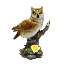 GUFETTO BOMBONIERA STATUETTA RESINA GUFO OWL PORTAFORTUNA  H:16