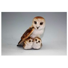 BARBAGIANNI CON 2 CUCCIOLI IN RESINA SMALTATA IDEA REGALO BOMBONIERA.H:14Cm