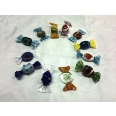 Caramelline in Vetro 12 pezzi Misti Bomboniere e Decupage Centrotavola Miniatura