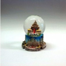 IDEA REGALO PALLA DI NEVE IN VETRO MONUMENTI DI ROMA VATICANO SNOWBALL FROM ROME SOUVENIR-Modello 2-B