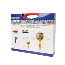 Boroscopio con Monitor 3,5" Lunghezza 500mm Diametro 9mm, Luce Led, Recorder Tf