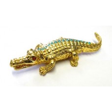 COFANETTO BOMBONIERA PORTAGIOIE IN CLOISONNE SMALTATO PORTAFORTUNA COCCODRILLO