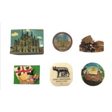 COMPOSIZIONE 5E - 6 PEZZI DI CALAMITE MAGNETE PER FRIGO SOUVENIR DI ROMA  Souvenir From Italy Rome