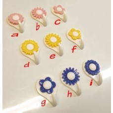 DUE GANCI A SCELTA CON BIADESIVO APPENDINI APPENDINO BAGNO CUCINA GANCIO FIORI