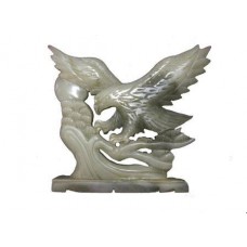 STATUA AQUILA  IN POLVERE DI GIADA E RESINA 