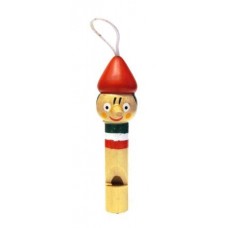 SOUVENIR ITALIA FISCHIETTO IN LEGNO ARTIGIANALE CON CORDICELLA 8*3*2 cm