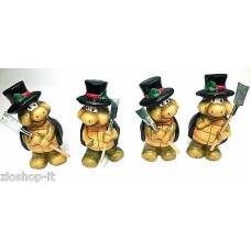 SET DI 4  TARTARUGHE DIPINTE A MANO TERRACOTTA IDEA REGALO BOMBONIERE TARTARUGA