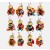 CALAMITA COCCINELLA CON ZODIACO PORTAFORTUNA;FRIDGE MAGNETS LADYBUG