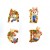 CALAMITA MAGNETE FRIGO RESINA CONIGLIETTI ALFABETO;FRIDGE MAGNETS RABBITS ALPHABET