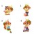 CALAMITA MAGNETE FRIGO RESINA CONIGLIETTI SCUOLA ;FRIDGE MAGNETS RABBITS SCHOOL