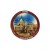 Calamita Magnete Resina "ROMA TONDO ROSSO VATICANO" Fridge Magnet Souvenir
