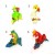 CALAMITA MAGNETE FRIGO RESINA PAPPAGALLO MATTO;FRIDGE MAGNETS CRAZY PARROTS