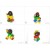 Calamita Magnete Frigo Fridge Magnets Jamaican JAMAICANO CON I DADI