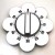 Timer Meccanico da Parete "BIG WALL TIMER" per Cucina  e  Hobby a forma fiore  FLOWER 