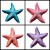 Calamita Frigo Magnete Resina "STELLA MARINA PICCOLA CON BRILLANTINI" Fridge Magnet