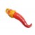 Portafortuna Antisfiga Calamita Frigo Magnete Resina"Cornetto peperoncino"Lucky Fridge Magnet  From Italy