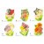 Calamita Magnete Frigo Fridge Magnets  Calamita Magnete ARTIGIANALE IN GESSO BASSORILIEVO FARFALLA PIANTA VASI FIORI
