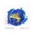 Calamita Magnete Frigo Fridge Magnets  PAESAGGIO MARE CON DOPPIO DELFINI SU ONDA  