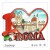 12 x Calamita Frigo Magnete Souvenir "ROMA I LOVE ROMA PRINT PIAZZA DI SPAGNA VATICANO" Fridge Magnet  From Italy