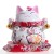 Maneki Neko SALVADANAIO GATTO PORTAFORTUNA PROSPERITA' IN CERAMICA BIANCA DIPINTA A MANO