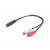 CAVO ADATTATORE DA AUDIO JACK 3.5 A RCA MASCHIO 0,2MT