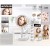 DOPPIO SPECCHIO 21 LED TRUCCO BELLEZZA DA TAVOLO COSMETICI INGRANDIMENTO 10X 1x