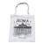 Borsa Shopper Tote Bag in Tela Cerniere Tasca Interna Souvenir Roma Italia
