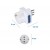 Adattatore Tripla Spina 10A 2 Prese Italiane 10A + 1 Presa Schuko 10A Bianco C-XSL1105