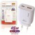 Caricatore Ricarica Rapida Smartphone USB-C PD+QC 45W + USB QC 3.0 LinQ AC4538 