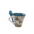 TAZZA PICCOLA CON CUCCHIAIO ROMA BASE QUADRATA ARROTONDATA 5682