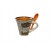 TAZZA PICCOLA CON CUCCHIAIO ROMA BASE QUADRATA ARROTONDATA  5683