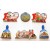 COMPOSIZIONE 3C - 6 PEZZI DI CALAMITE Magnete PER Frigo SOUVENIR DI ROMA  Souvenir From Italy Rome