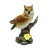 GUFETTO BOMBONIERA STATUETTA RESINA GUFO OWL PORTAFORTUNA  H:16