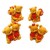 IDEA REGALO SET 4 ORSETTINI SWEET LOVE BEAR IN RESINA DA COLLEZIONE SAN VALENTINO 
