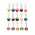 PORTACHIAVI PALLA PALLINA NUMERATE BILIARDO PORTA CHIAVE KEYCHAINS PORTAFORTUNA