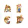 CALAMITA MAGNETE FRIGO RESINA CONIGLIETTI ALFABETO;FRIDGE MAGNETS RABBITS ALPHABET