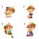 CALAMITA MAGNETE FRIGO RESINA CONIGLIETTI SCUOLA ;FRIDGE MAGNETS RABBITS SCHOOL