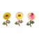 CALAMITA MAGNETE IN PLASTICA COCCINELLA SU GIRASOLE;FRIDGE MAGNET SUNFLOWER